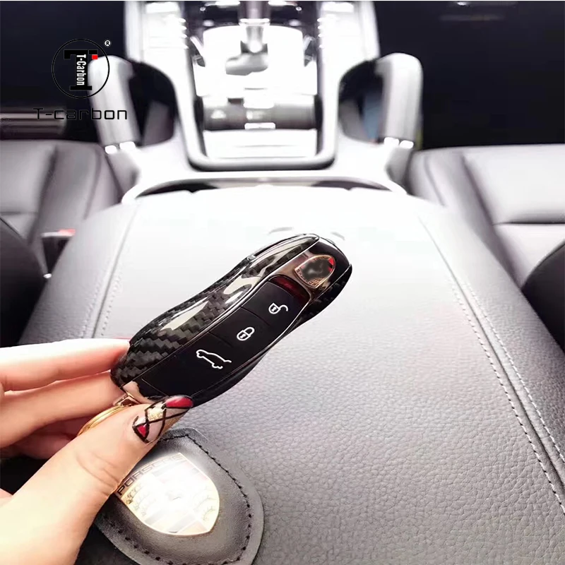 Чехол для автомобильного ключа из красного углеродного волокна защитный чехол