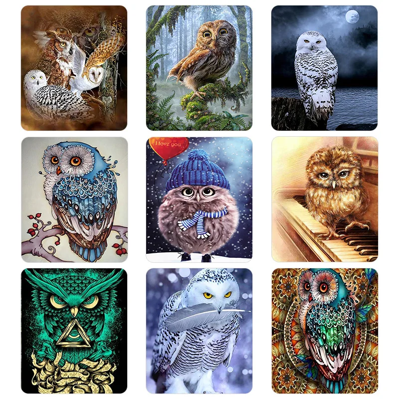 Алмазная 5D Вышивка сделай сам круглая 3D картина с изумрудами милым мультяшным