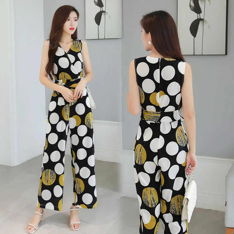 

Женский Облегающий комбинезон с поясом и высокой талией, комбинезон в Корейском стиле с широкими штанинами, модель 2021 на лето, 2021