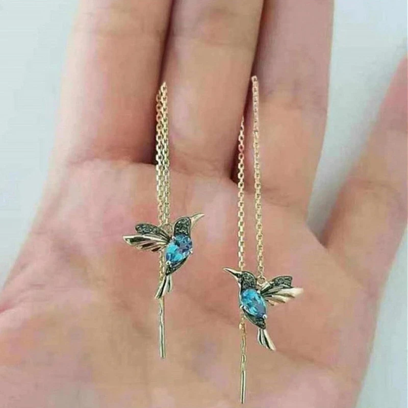 

New Fashion Little Bird Drop Long Hanging Earrings for Women Elegant Girl Tassel Earring Stylish Jewelry Personality Gift