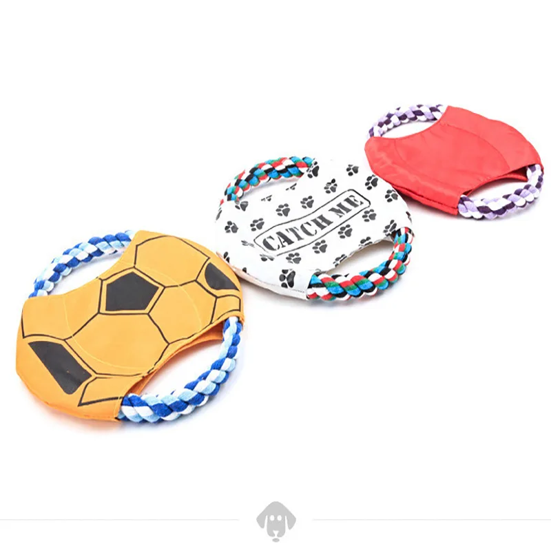 

Pet Dog Outdoor Training Durable Puppy Flying Discs Toy High Quality Nylon Big Dog Chew Rope Toy Interactive Toy