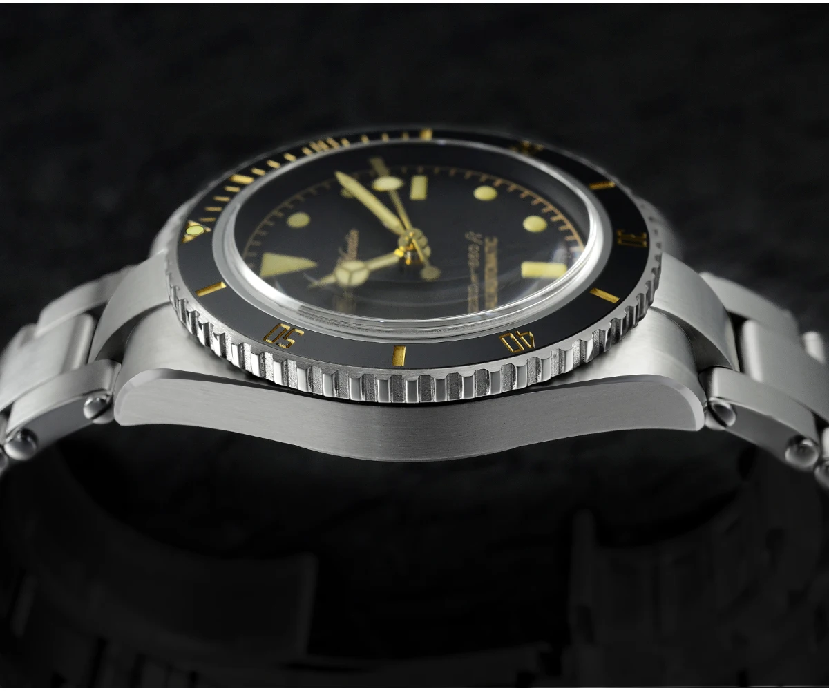 San Martin 6200 Мужские автоматические часы Diver серебряного цвета влагозащищённые
