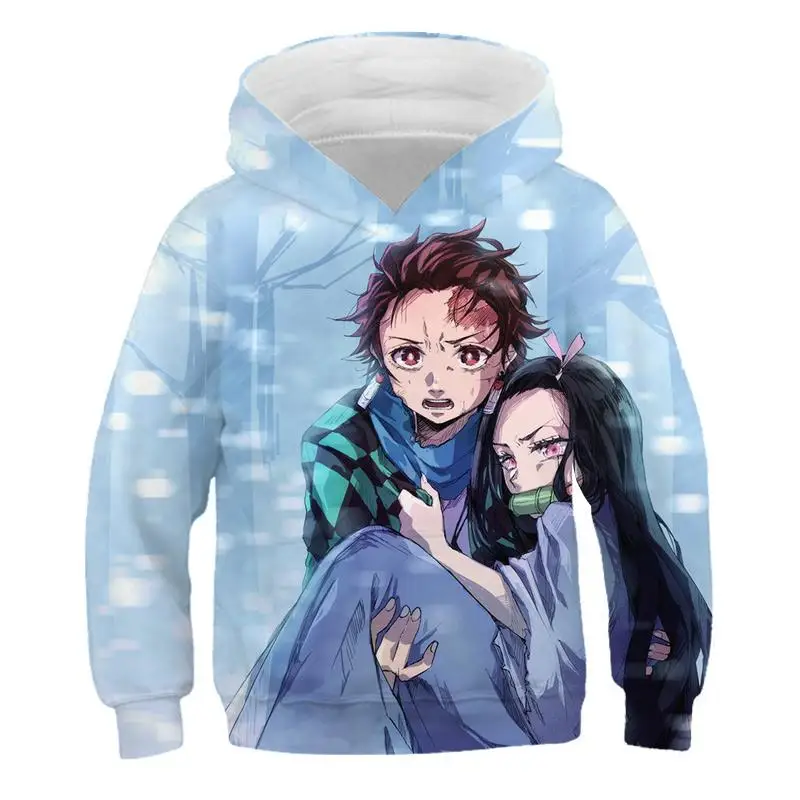 

2020 Hot Fashion Anime Hoodie Demon Slayer Costume Children Coat Pullover Hoodie Hip Hop Sweatshirt Hoodie Demon Slayer