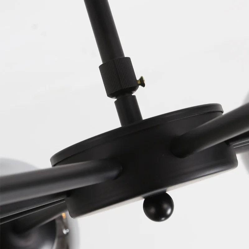 Modern Chandelier Lighting Living Room Bedroom Lights Glass Lampshade LED Golden Black Vintage Pendant Lamps Dining Kitchen | Лампы и