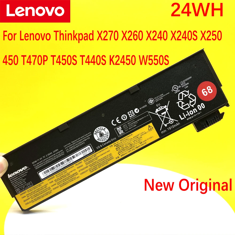 Новый оригинальный для Lenovo ThinkPad X240 T440S T440 X250 T450S X260 S440 S540 45N1130 45N1131 45N1126 45N1127 3cell |