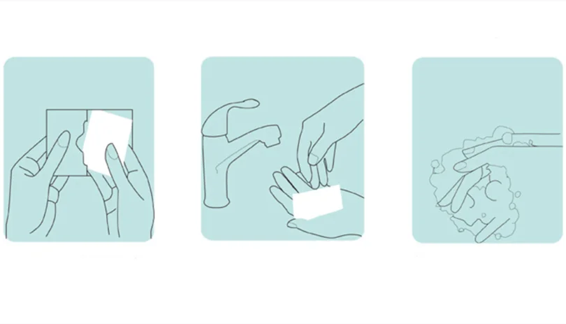 50/100 шт. уличная дорожная мыльная бумага для мытья рук ванны чистые