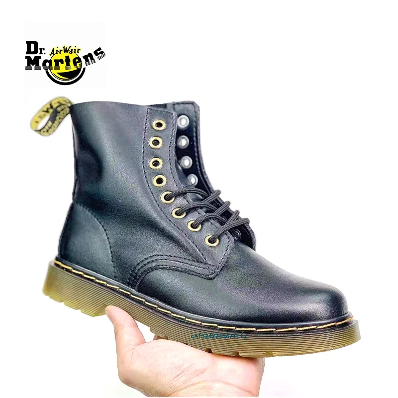 

Original Dr.Martens Men and Women 1460 Soft Genuine Leather Doc Martin Ankle Boots Unisex 8 Golden Eyes Durable Casual Shoes