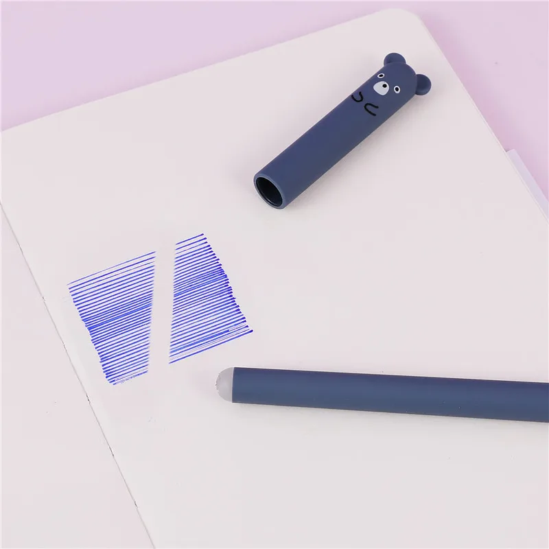 Ручка гелевая со стираемыми голубыми чернилами 4 шт./лот 0 35 мм 040012|Гелевые ручки| |