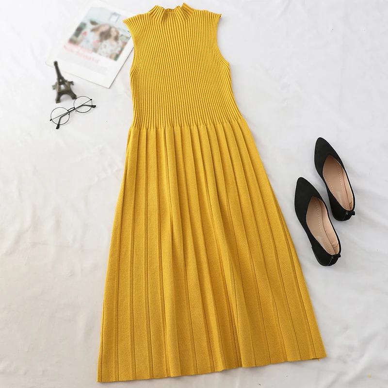 Gagarich повседневное однотонное облегающее женское платье-свитер вязаные