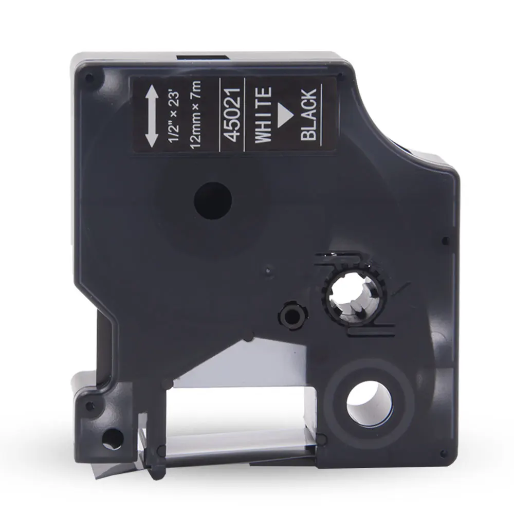 45021 White on Black Absonic 12 мм совместимый с dymo D1 лента этикеток для принтера лента 45013 45010 45017 45018 для производитель Этикеток Dymo LabelManager 160 280 260P - Цвет: 45021 White on Black
