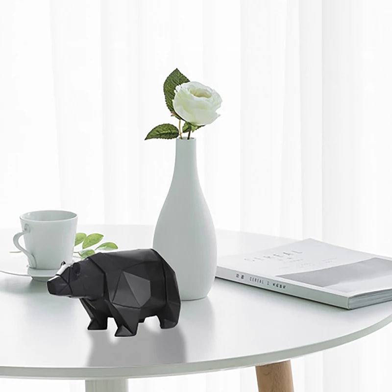 Копилка в виде белого медведя полимерное украшение для хранения монет животного