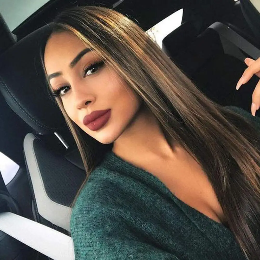 Парик из натуральных волос с эффектом омбре 13 х4 дюймов | Шиньоны и парики