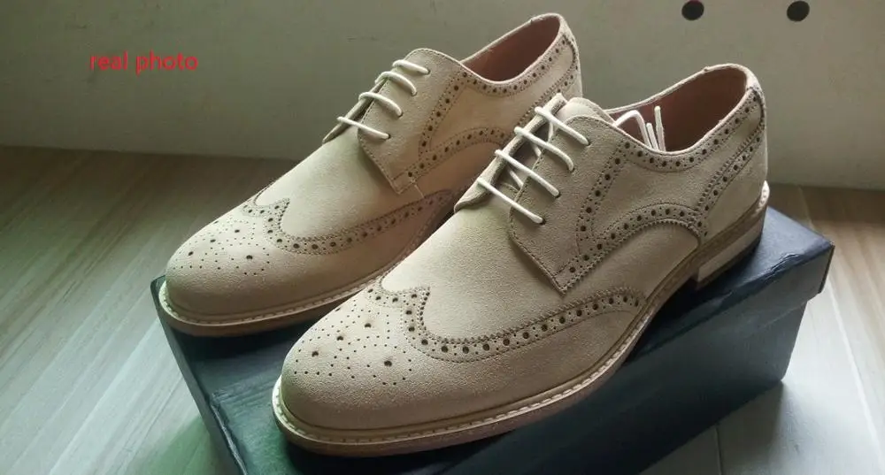 Новое поступление мужские туфли Bullock в британском стиле Замшевые Кожаные Туфли