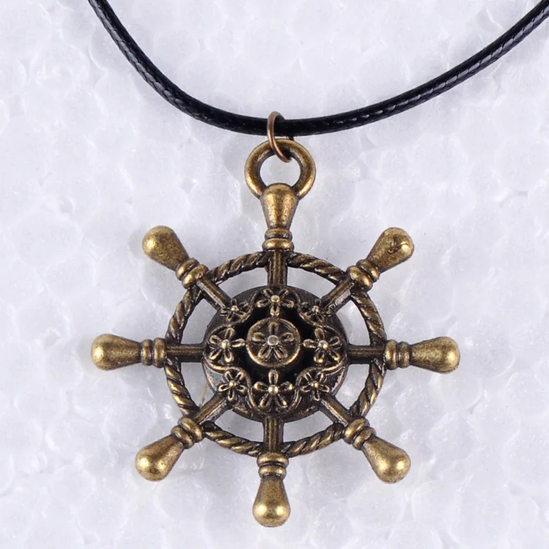 Винтажное ожерелье с подвеской в виде руля из античной бронзы для женщин и мужчин