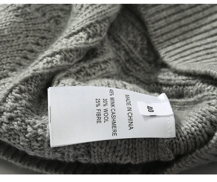 

Fashion brand Winter Woolen and Cashmere Knitted warm Suit Twist knit Sweater + Mink Cashmere Trousers Leisure Two-piece wj1560