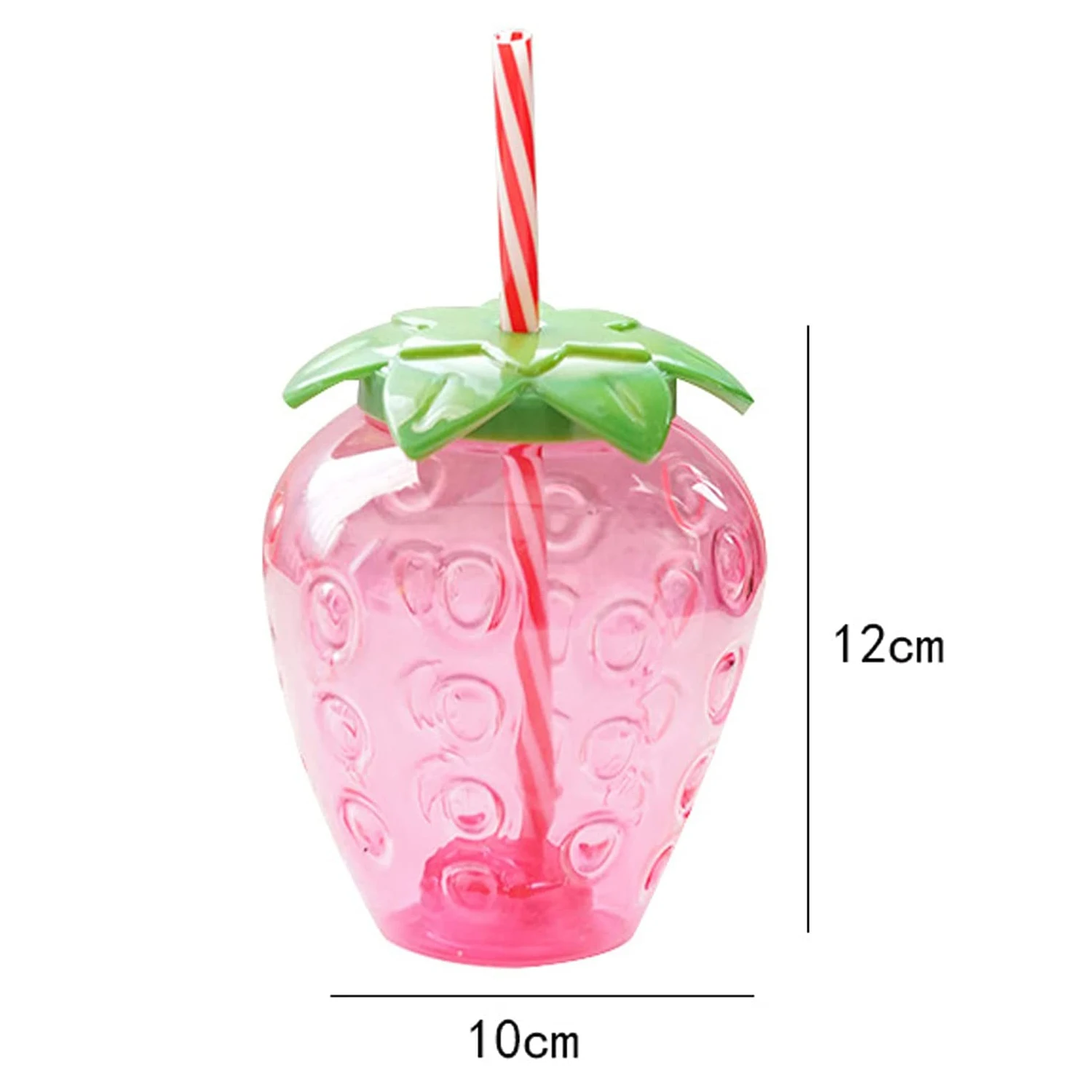 Летняя мультяшная кавайная соломенная чашка в виде клубники пластиковая бутылка