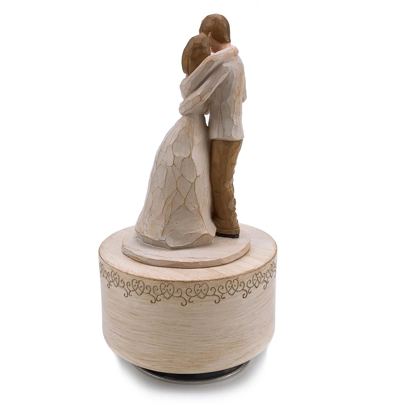 Новая Скандинавская каучуковая музыкальная шкатулка для влюбленных из дерева