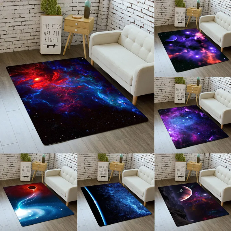 

Starry Night Pattern Soft Anti-skid Carpet Non-slip Floor Mats Area Rug Living Room Bedroom Decor Rugs for Bedroom