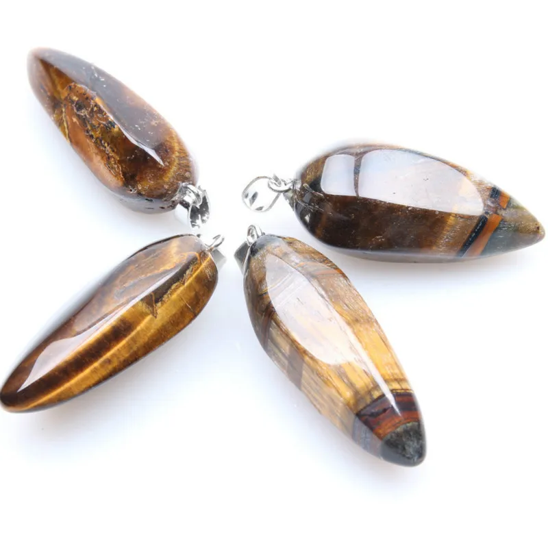 Уникальный 1 шт. натуральный тигровый глаз Шестигранная пуля кулон неправильной