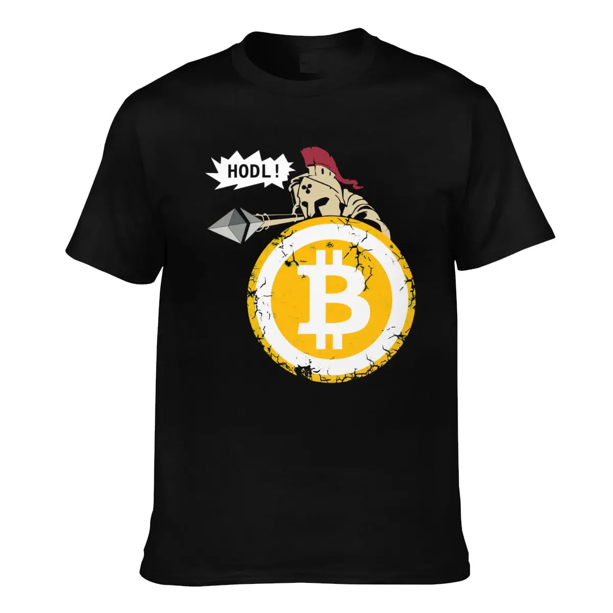 

HODL Your Cryptos T Shirt Bitcoin Coin Man Fashion T-Shirt Plus size Print 100 Percent Cotton Tee Shirt