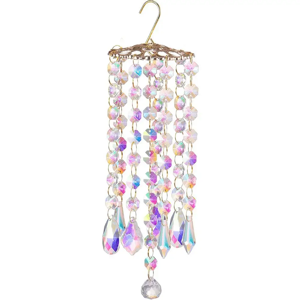 

Hanging Crystal Suncatcher Prismatic Wind Chimes Home Decoration Made Of Colorful Crystal Looking Elegant And Luxurious