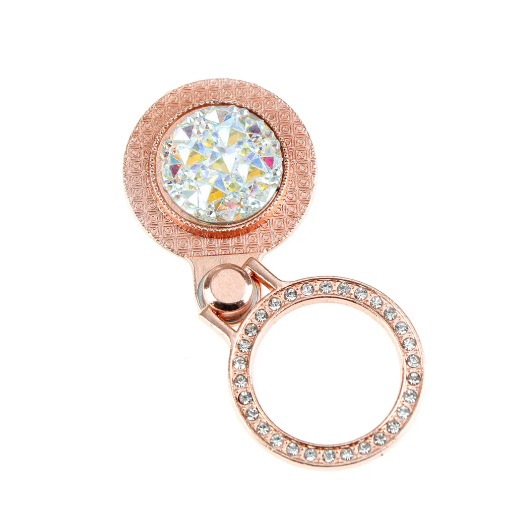 

Bling Round 360 Degree Finger Ring Mobile Phone Grip Stand Holder For iPhone Samsung Huawei Phone Mount Stand