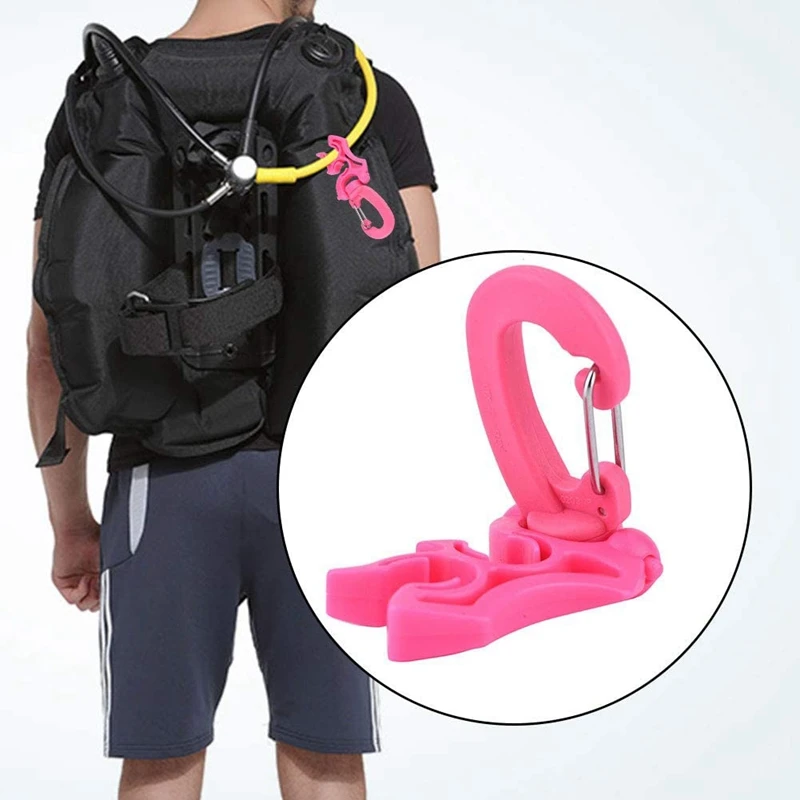 

Double Hose Holder with Clip Scuba Diving Hose Holder Clip Regulator Retainer Buckle Hook for Dive Snorkeling