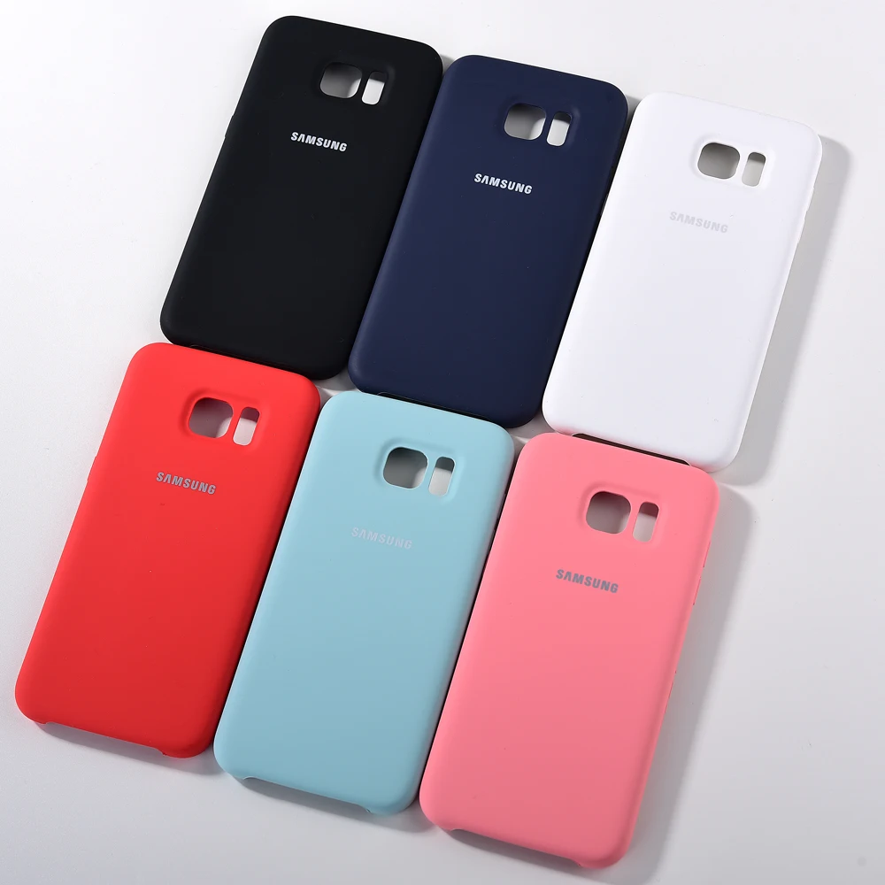 Original Samsung S7 edge Liquid Silicone Case Soft-Touch Silky Finish Protective Cover For Galaxy EDGE S7edge | Мобильные телефоны