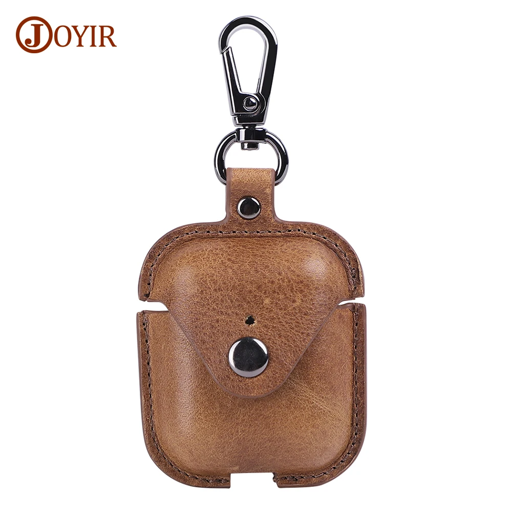 JOYIR Genuine Leather Headphone Case for Airpods Luxury Protective Cover for AirPods Case Earpods Accessories Earphone Bags