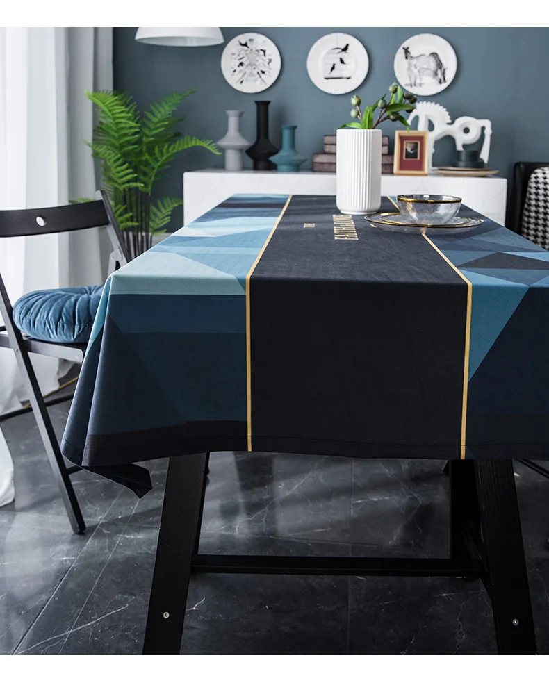 

Velvet Rectangular Plaid Lace Tablecloth Waterproof Table Cover Retro Durable Design Manteles De Mesa Mariage Decoration EC50ZB