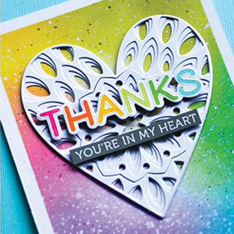 Спасибо чёткого и набора пресс форм &quotЛюбовь Hugs марки металлический Трафаретный