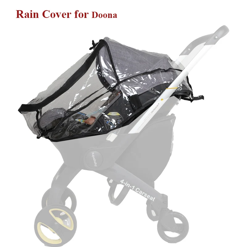 Rain Cover For Doona/Foofoo Stroller 4 in 1 Car Seat Raincoat Safety Material  Waterproof Baby Stroller Accessories Windproof