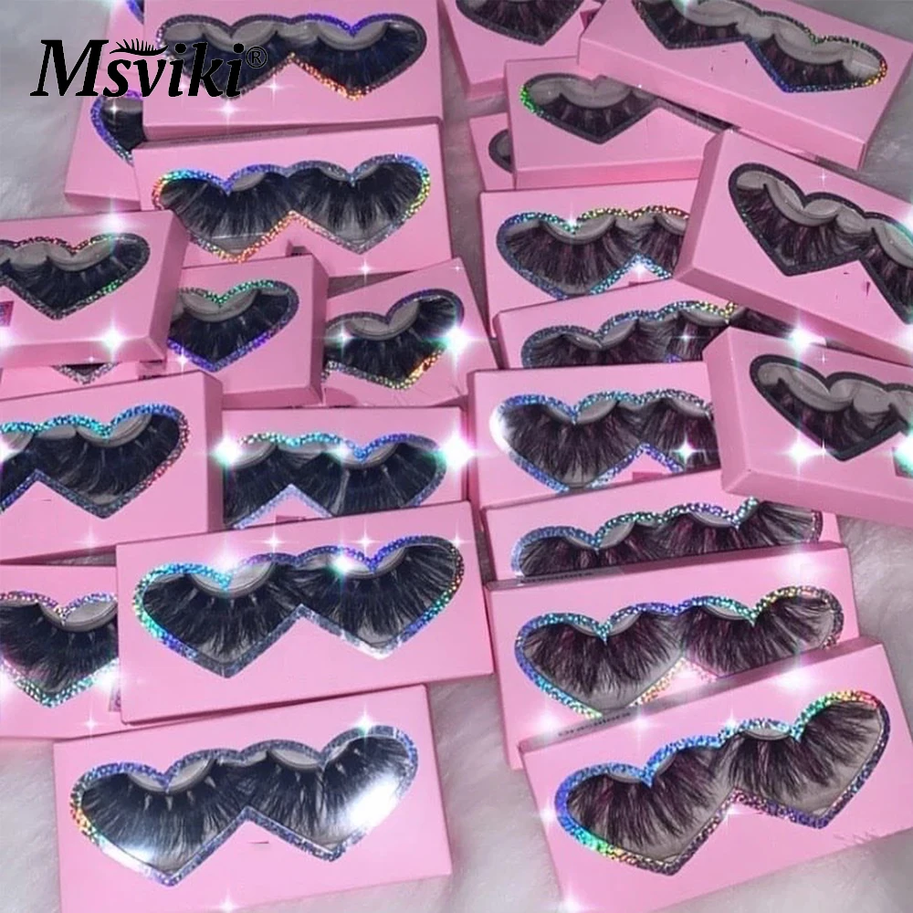 

10/20/30/50Pairs 25 MM Mink Lashes Packaging Paper Box Wholesale 3D False Mink Eyelashes Supplies Long 5D Fake Lashes Vendors