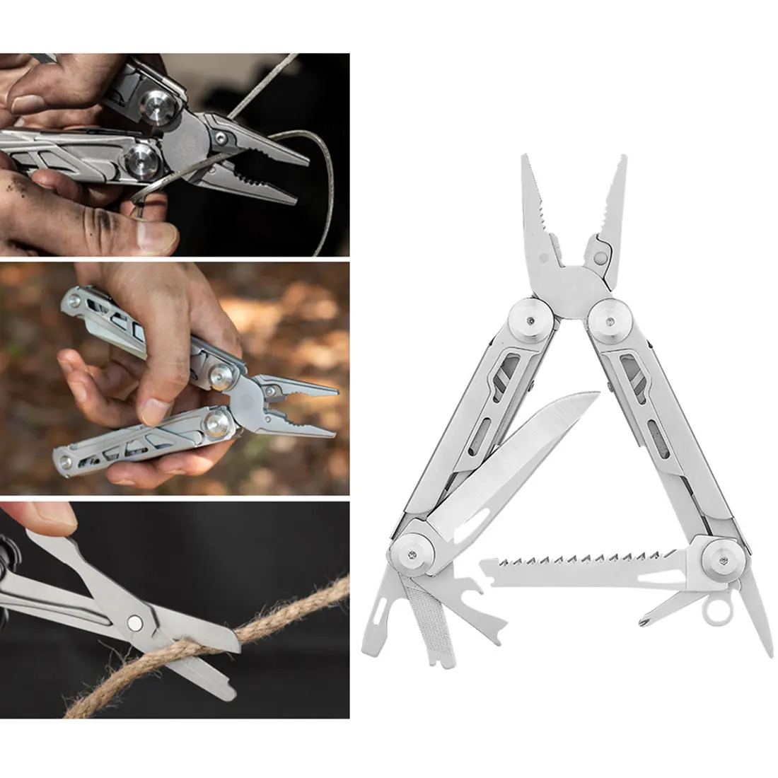 

2021 Best 17-in-1 Folding Pliers Clamp Wire Stripper Outdoor Camping Tool Pocket Set New Arrival Pliers