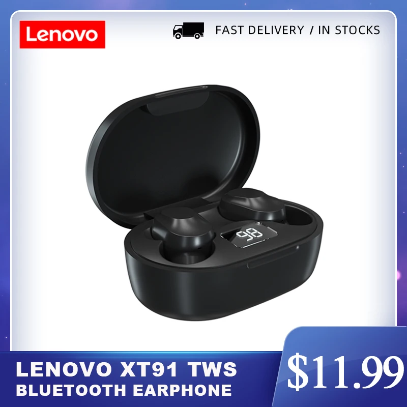 Lenovo XT91 наушники вкладыши TWS Bluetooth 5 0 беспроводные дешевые AI управление игровая