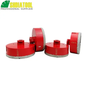 Алмазная коронка SHDIATOOL, вакуумная коронка с алмазным напылением диаметром 100110115125 мм, 1 шт.