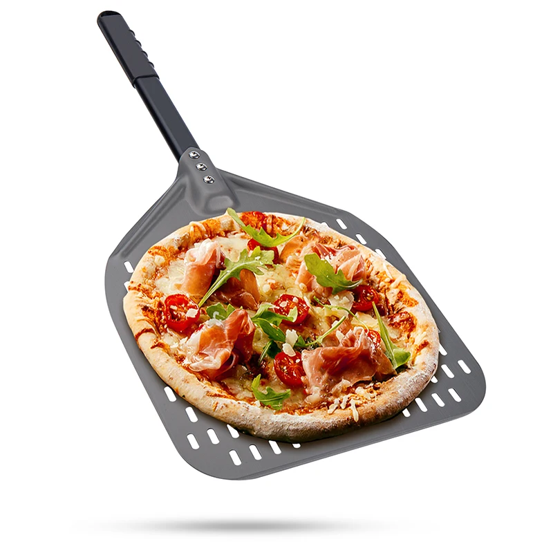 

New Pizza Peel Aluminum Pizza Shovel With Long Handle Custom Pizza Paddle Factory Pastry Baking Accessories