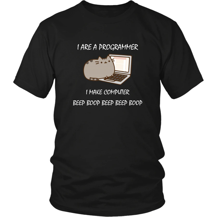 I're Programmer I make компьютерный подарок для программиста топы футболка beep boop
