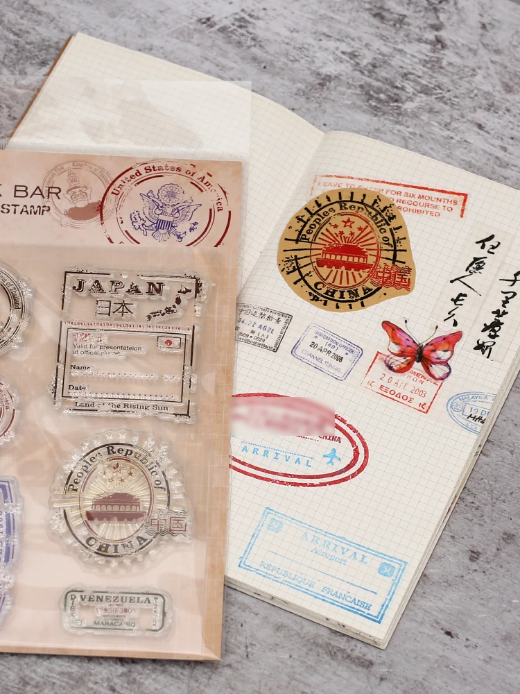 1pc retro creative Transparent silicone clean seal DIY stamp world Dragon scrapbook stamps school art collage Supplies