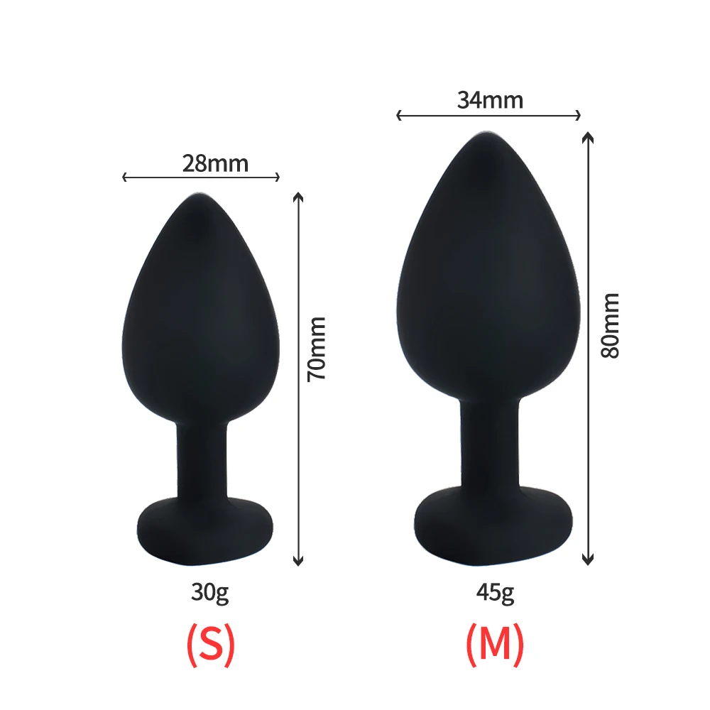 Anal Plug Sex Toys 100% Silicone Butt Tail Crystal Jewelry Trainer For Women/Man 2 Different Size Of SHAKI Adults Shop | Красота и
