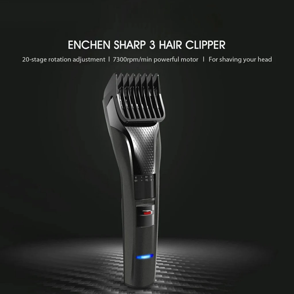 Триммер для волос ENCHEN Sharp 3 Электрический перезаряжаемый триммер с usb разъемом