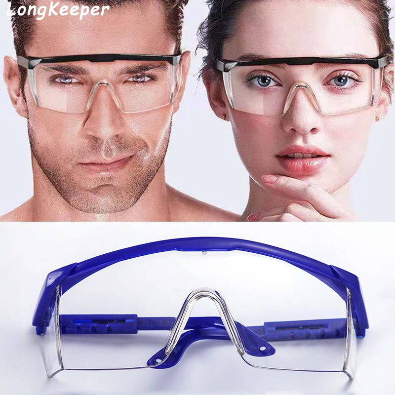 

PC-Safety Glasses Eye Protection Anti-Dust&Shock Goggles Transparent Eyepiece Adjustable Goggles Gafas Proteccion Dropshipping