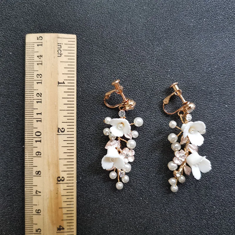 SLBRIDAL Стразы ручной работы с кристаллами жемчугом цветами свадебные