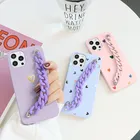 Чехол из ТПУ с цепочкой и сердечками для Huawei Honor P30 Pro P20 P40 Lite E P Smart Y9 Prime Y7 Y6 2019 2021 Nova 6 SE 2i 10 10X Lite