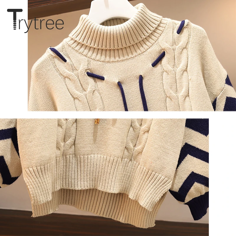 Trytree/осенне-зимний комплект из двух предметов повседневный Свободный Топ с