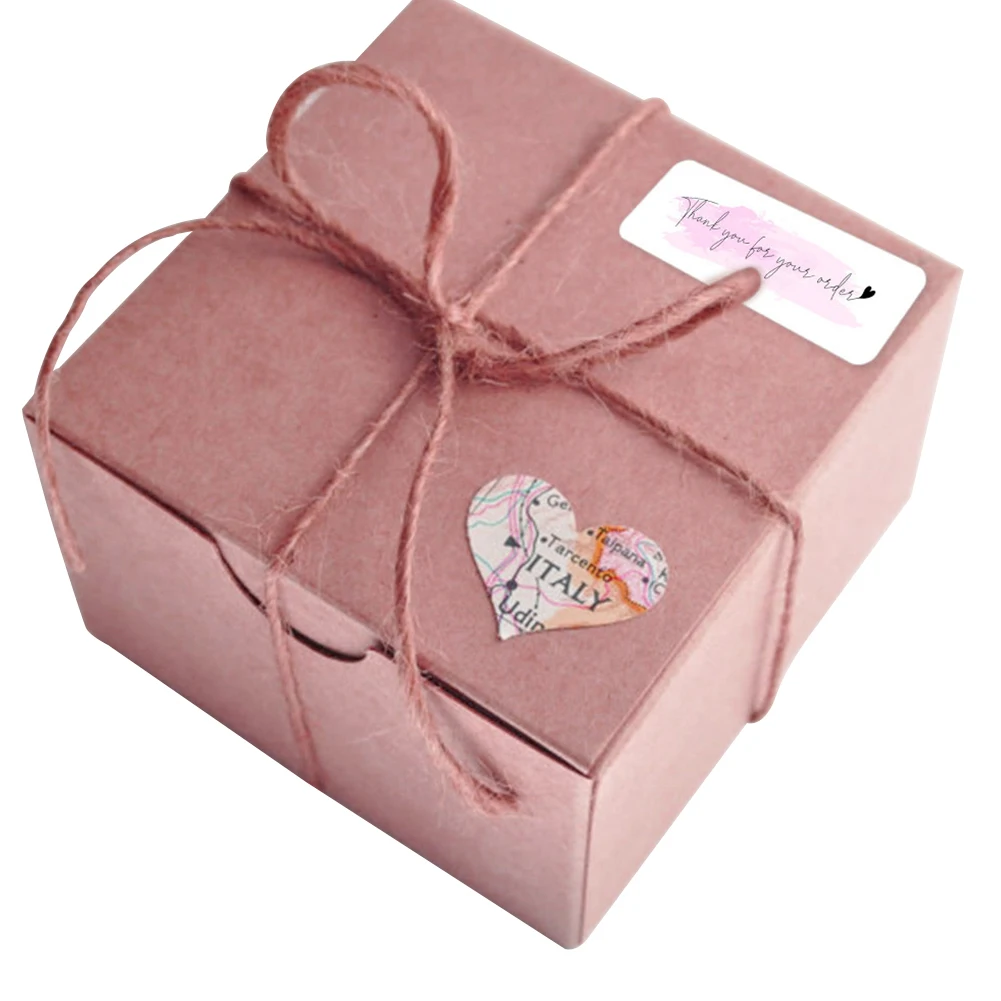 120 шт. спасибо за ваш заказ рулон наклеек Розовый Бизнес наклейки для доставки