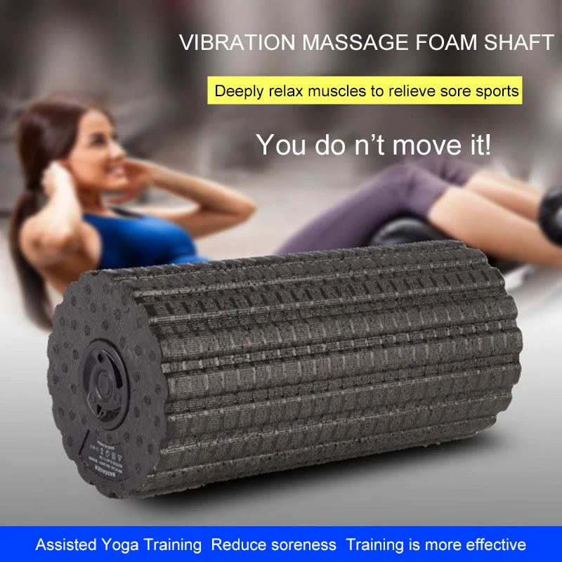 Beste Elektrische Trillingen Massage Foam Roller Yoga Kolom Oplaadbare Rugleuning Been Aanpassing Massager Gym Workout Elektrische Yoga Blok