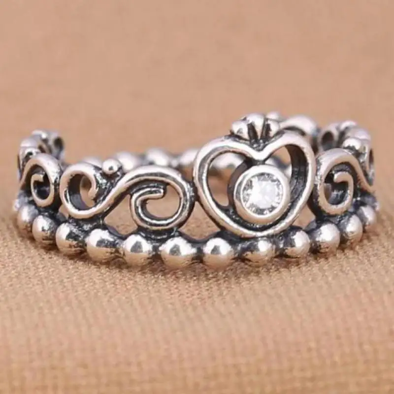 925 серебряные кольца для женщин королева принцессы короны кольцо корона мода