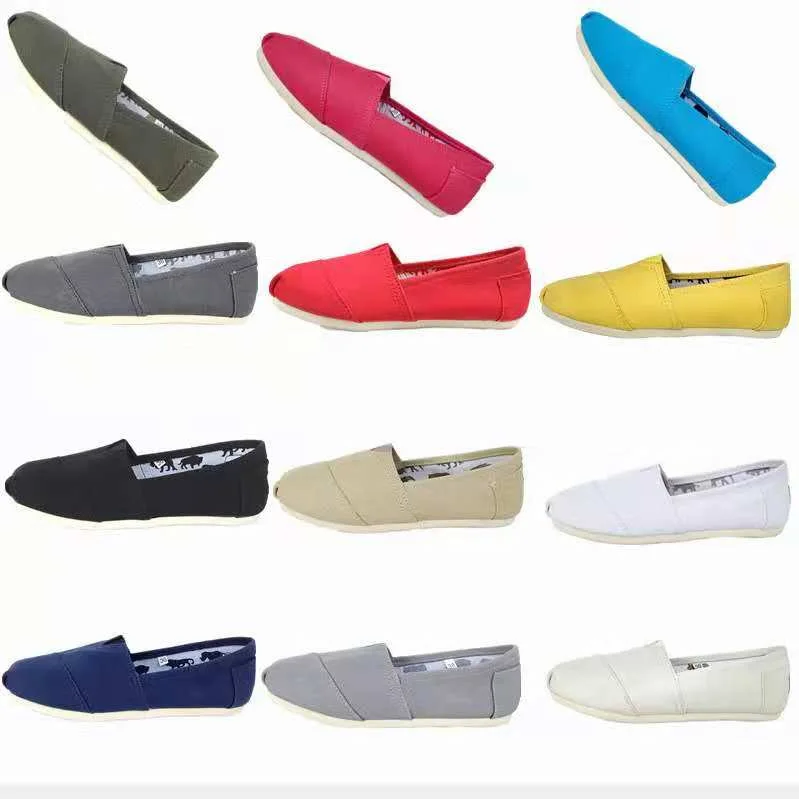 

New Couple Canvas Shoes Solid Color Flat Casual Shoes Ladies Canvas Shoes Lazy Purchase Men's Shoes Cover Foot Casual Shoes