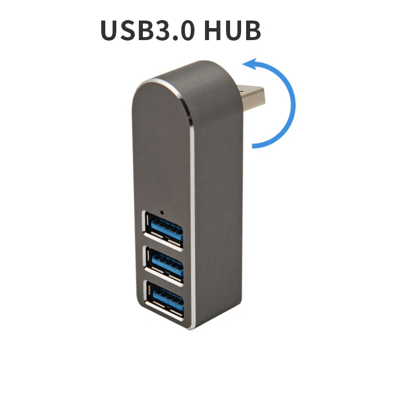 

Высокоскоростной металлический концентратор USB 3,0, 5 Гбит/с, мини-USB 3 поворотный разветвитель, адаптер, концентратор для ПК, ноутбука, расшире...